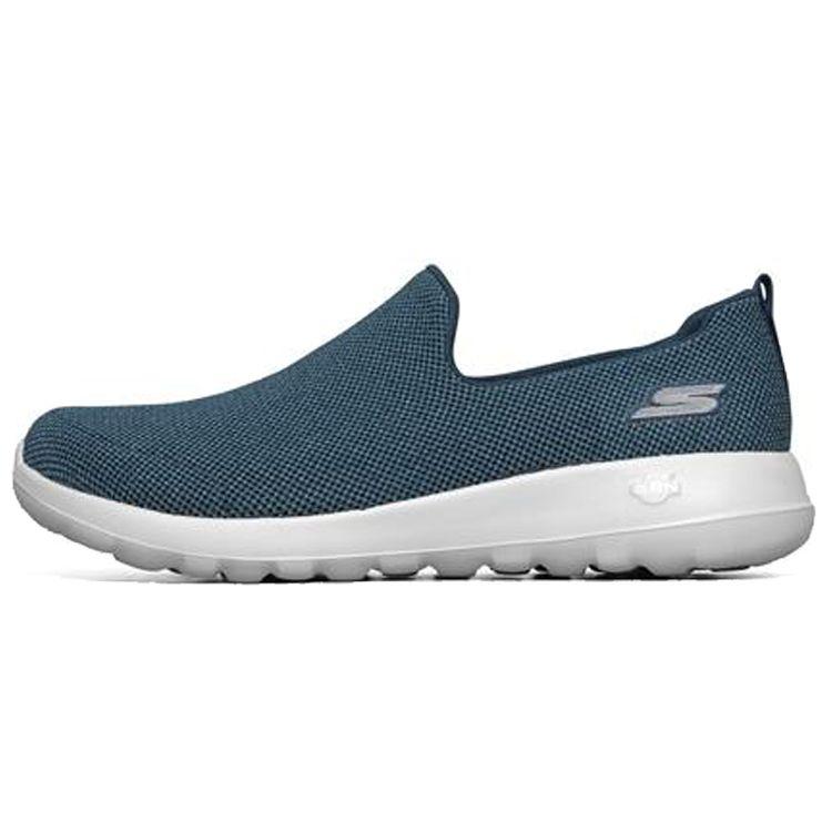 Skechers Go Walk Max Тканевая сетка Удобные Дышащие Слипоны Легкие Низкие Повседневные Кроссовки Мужские Сине-Серый 54609-NVGY 42