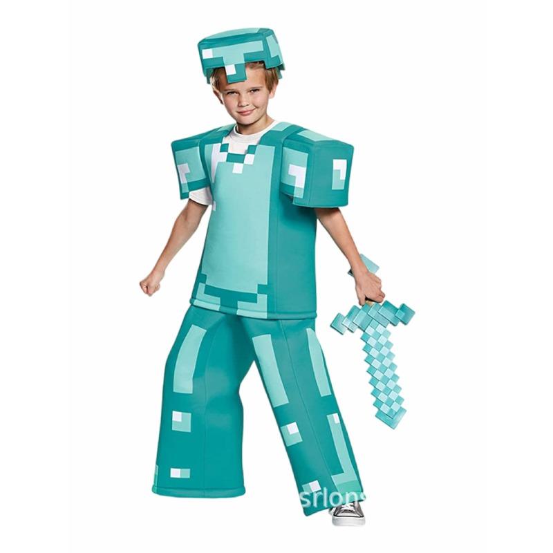 Minecraft adult parent-child cosplay costume MC halloween costume children costume cosplay