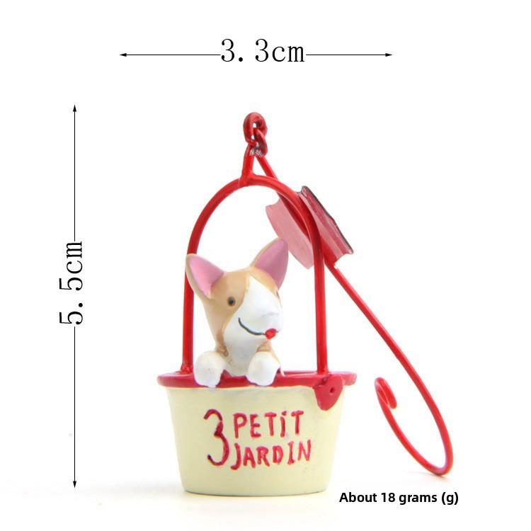 Letter Dog Resin Plant Pot Figurine Decor For Indoor Gardening And Giving Gift