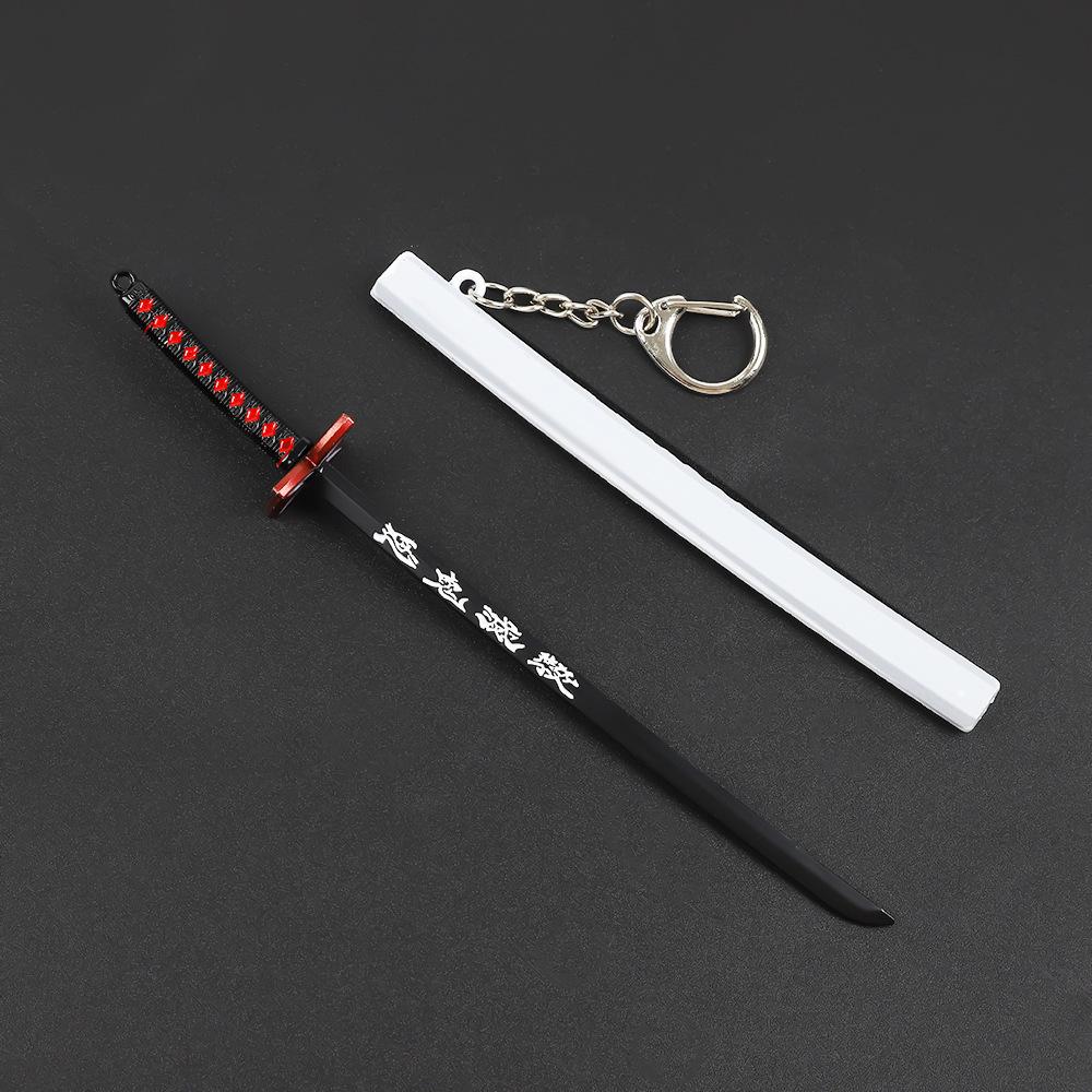 Demon Slayer Tanjiro Giyu Shinobu Nichirin Sword Keychain with Sheath, 17cm Alloy Model