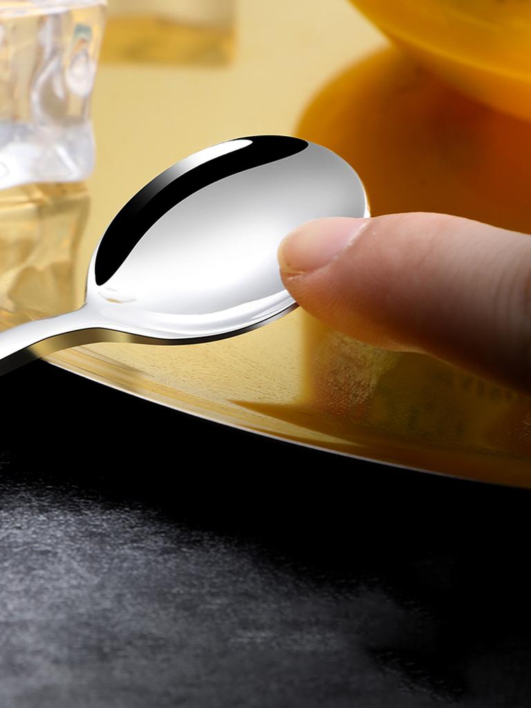 5pcs 304 Stainless Steel Spoons Ice Cream Spoons Long Handle Coffee Spoons Stirring Spoons Kitchen Utensils