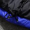 Men Cotton Coat Stand Collar Long Sleeve Patchwork Color Cotton-Padded Jacket with Pockets Zipper Placket Windproof Cuffs Cotton Outwear