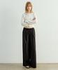 ARTID Linen Elastic Waist Wide Pants_Black