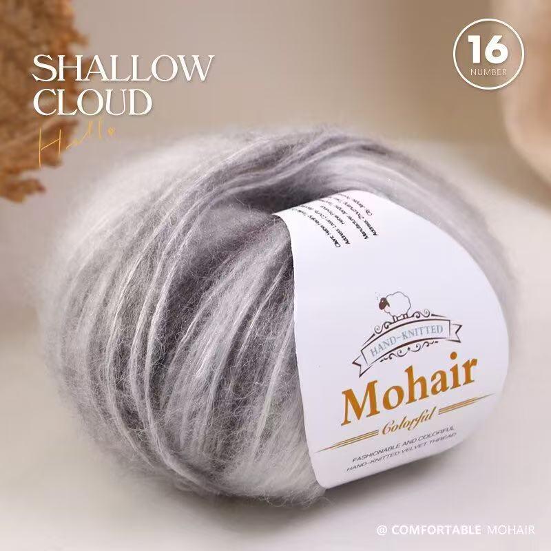 Silk Mohair Gradient Yarn for Hand-Knitted Shawls and Sweaters