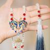 Ethnic Style Pearl Beadeds Necklace Exquisite Butterfly Pendant Necklace  Hanfu