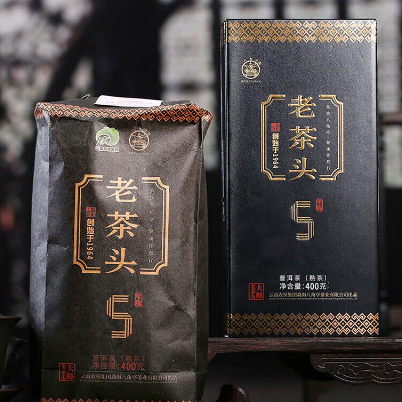 LAO CHA TOU * 2022 Ba Jiao Ting Pu-erh Pu'er 5 Yaşında Puer Çayı 400g Olgun Cha