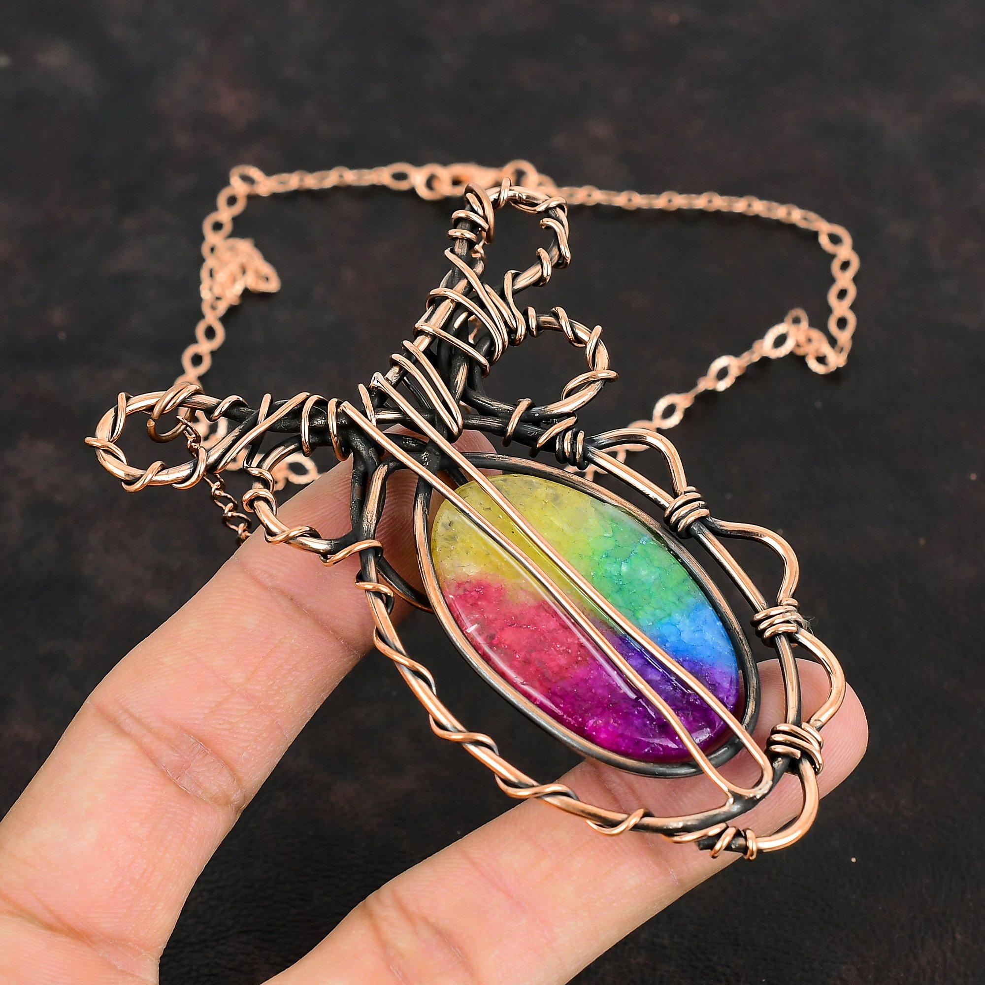 Ожерелье Друза Радужного Солнечного Кварца — фото 4