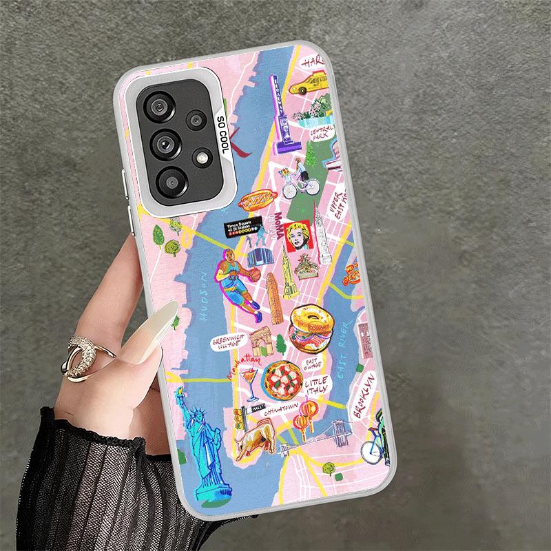 NYC New York City Soft Phone Case for Samsung A17 A16 A15 A14 A13 A57 A56 A55 A54 A53 A37 A36 A35 A34 A33 A26 A25 A24 A23 A52
