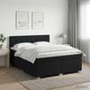 Box Spring Bed with Mattress Black 140 x 190 cm Fabric