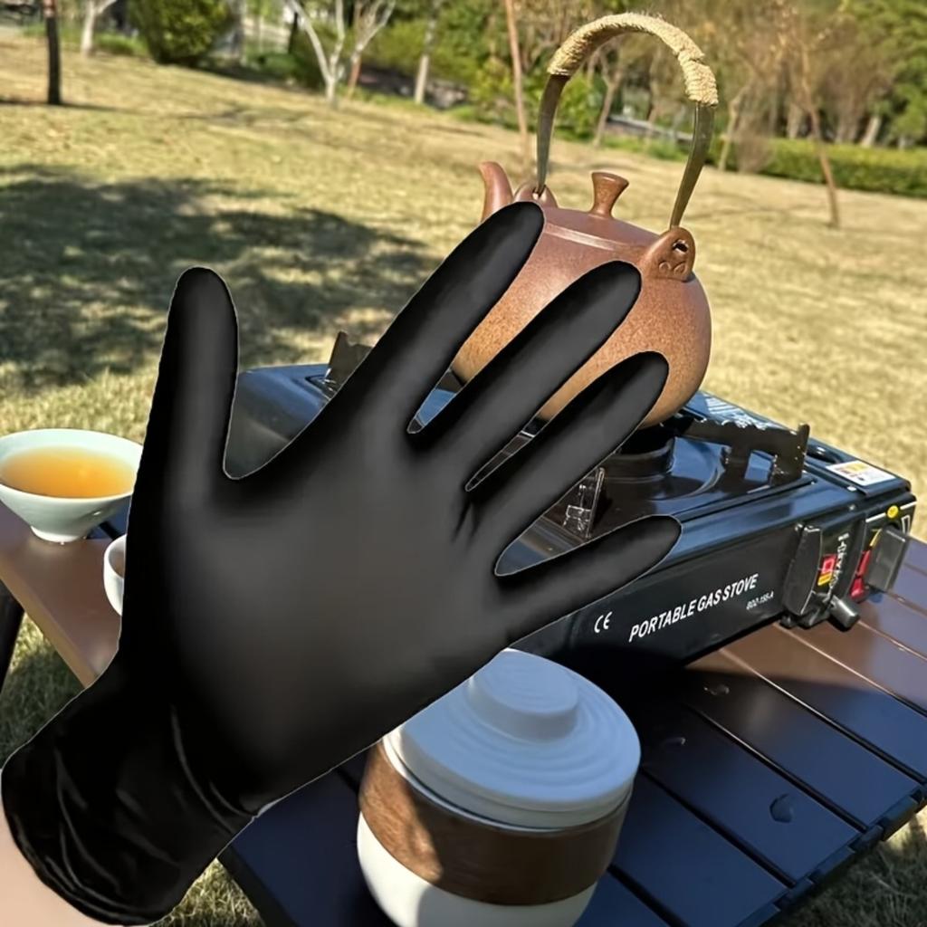 Black Disposable Gloves, Waterproof and Durable for Home Cleaning, Suitable for Kitchen Cleaning, Tattooing, Hair Dyeing, Pet Care, Beauty Salons