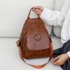 Soft Leather Backpack Women's Commuter Backpack Flip Multi-Functional Shoulder Bag