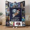 1pc. Nightmare Before Christmas Jack Skellington Sally Romantic Love Blanket, Seasonal Home Decor Gift for Couples, Room Decoration, Cozy Th