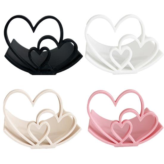 Hjärta Toalettpappershållare 3D-printad Fristående Toalettpappershållare Söt Kärlekshjärtan Toalettpappershållare för Badrum Alla Hjärtans Dag Dekoration