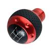 Abfer Manual Shift Universal Car Gear Stick Shifter Head for Automotive Interior and 5-Speed Knob, (Black Red)
