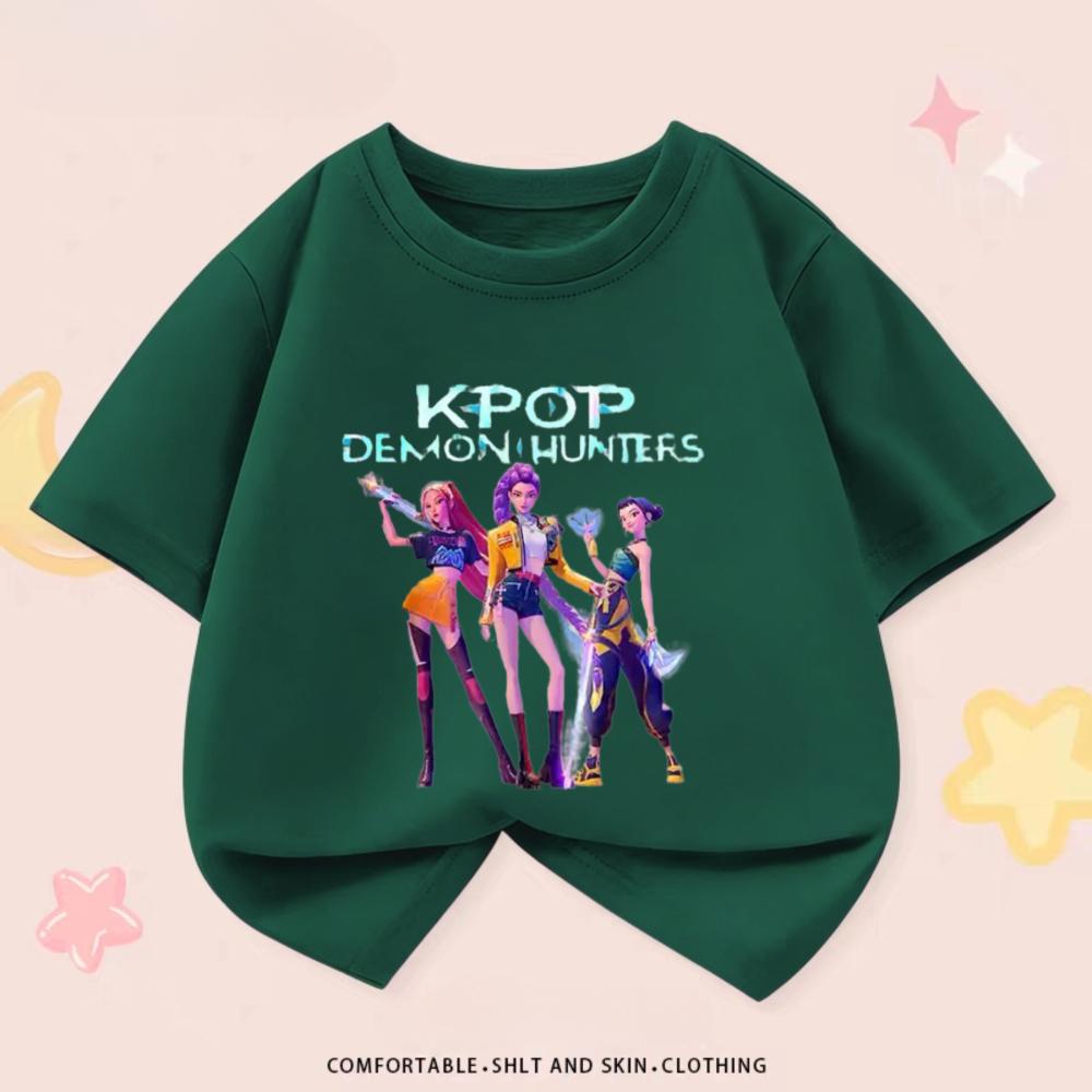 Kpop Dämonenjäger Kinderkleidung T-Shirts Sommer Neue Mode Beliebte Kurzarm Oberteile T-Shirt Kinderkleidung Lässige T-Shirts