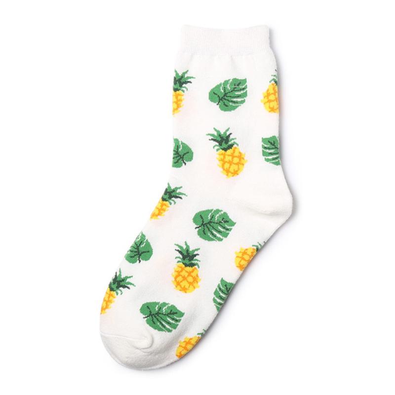Korea Style Women Socks Cotton Fruit Food Socks Cherry Peach Banana Egg Hamburger  Avocados Socks