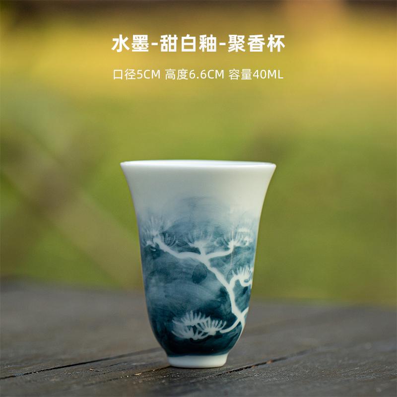 1pcs 50ml Ceramic Fragrance Cup Home Hand-painted Tea Cup Personal Tea Set Chinese Underglaze Colored Cups