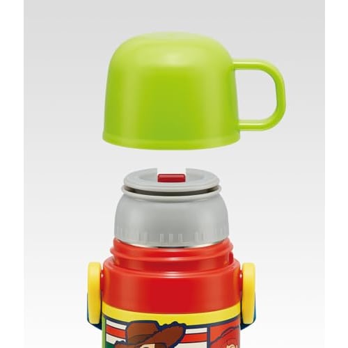 Skater Children's Water Bottle, 2-Way, 470ml (Direct Drinking) or 430ml (Cup Drinking), Disney Toy Story 25, Boys' Stainless Steel, Insulated, Lightwe