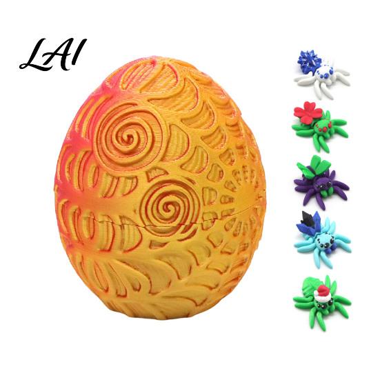 PLA Craft Gifts 3D Printed Spider Figurine Articulated Fidget Toy Movable Joints Ornamental Pieces for Windowsill Animal Creative Desktop Ornaments