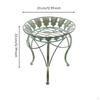 Iron Flower Stand Antique Green Decorative Plant Distressed Finish Home Decor