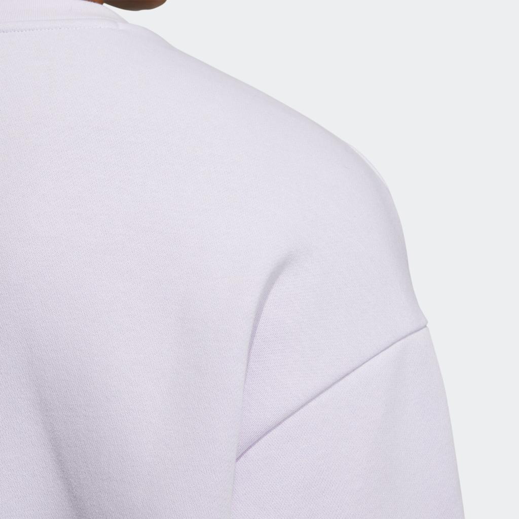 Adidas NEO Pure Color Logo Print Crew Neck Sweatshirt Unisex Tops White HY9658