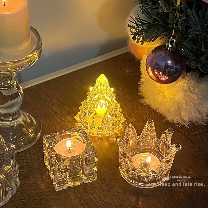 Luxury Crystal Glass Candlestick for Elegant Candlelight Dinner Atmosphere