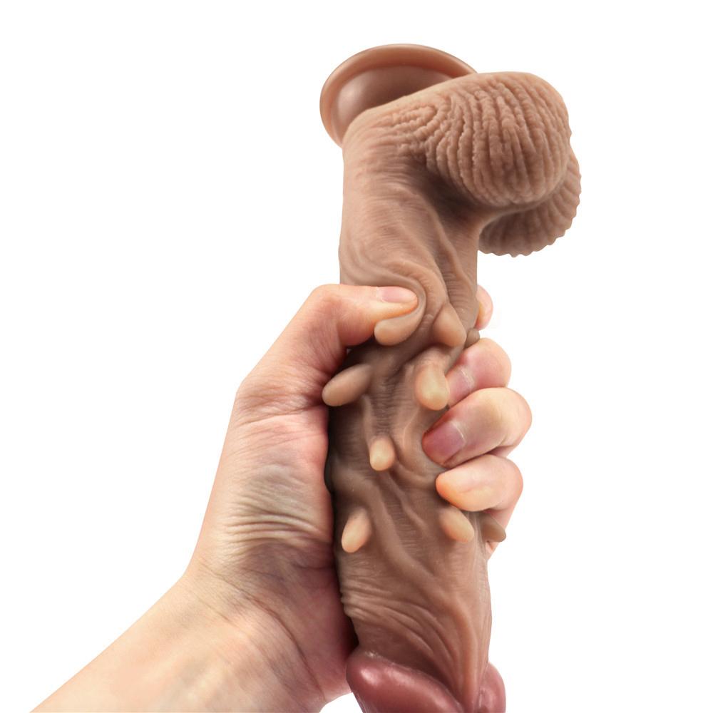 Nové evropské a americké tlusté dildo tekuté silikonové simulace samice hřebčína falusová masturbační hračka