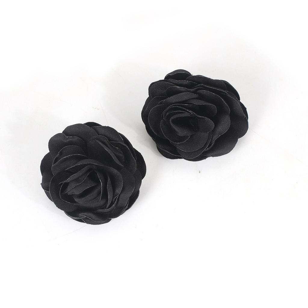 Fashion temperament versatile rose earrings, niche personality design sense retro flower earrings