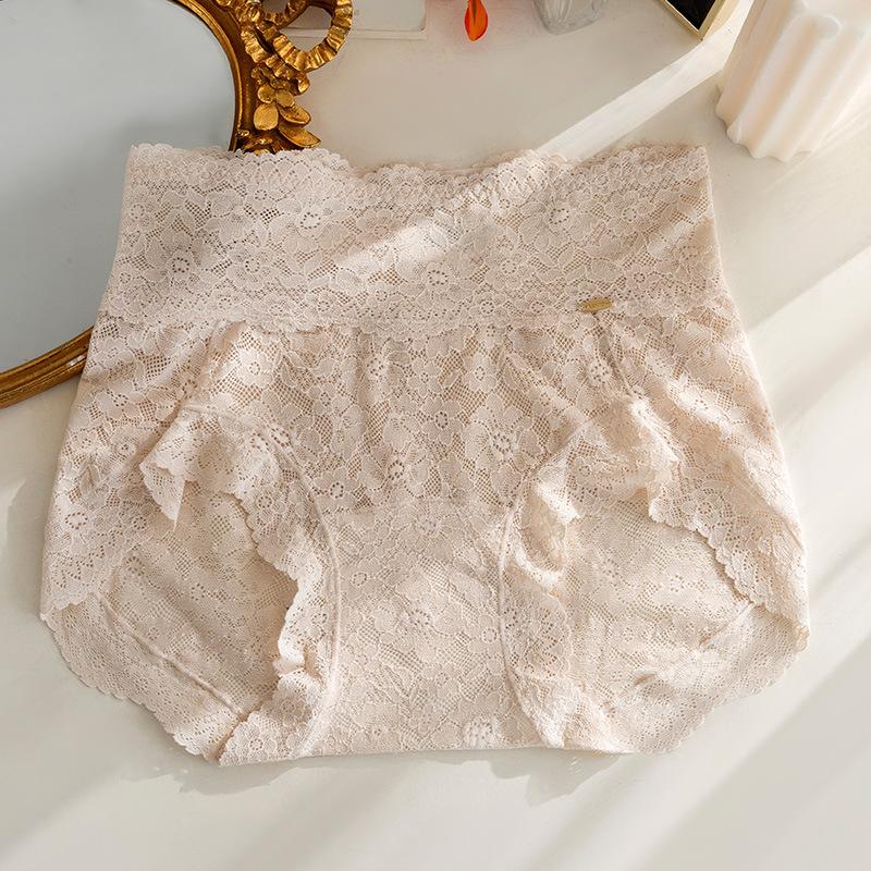 Big Size Female Summer Thin Sexy Seduction Lace Without A Mark in The Waist Antibacterial Crotch Triangle Briefs