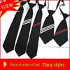 JK Women's No-Knot Black Stripe Academic Style Tie – Korean & Japanese School Uniform Accessory