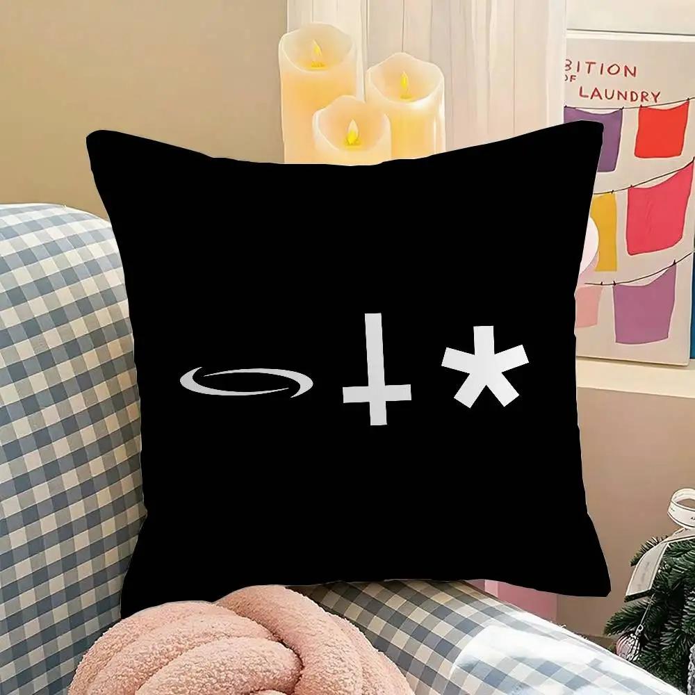 O-Opium Rap Playboi Carti Pillow Case Pillow Cover Nordic Vintage Style Cushion Covers Home Living Room Sofa Couch Seat Decor