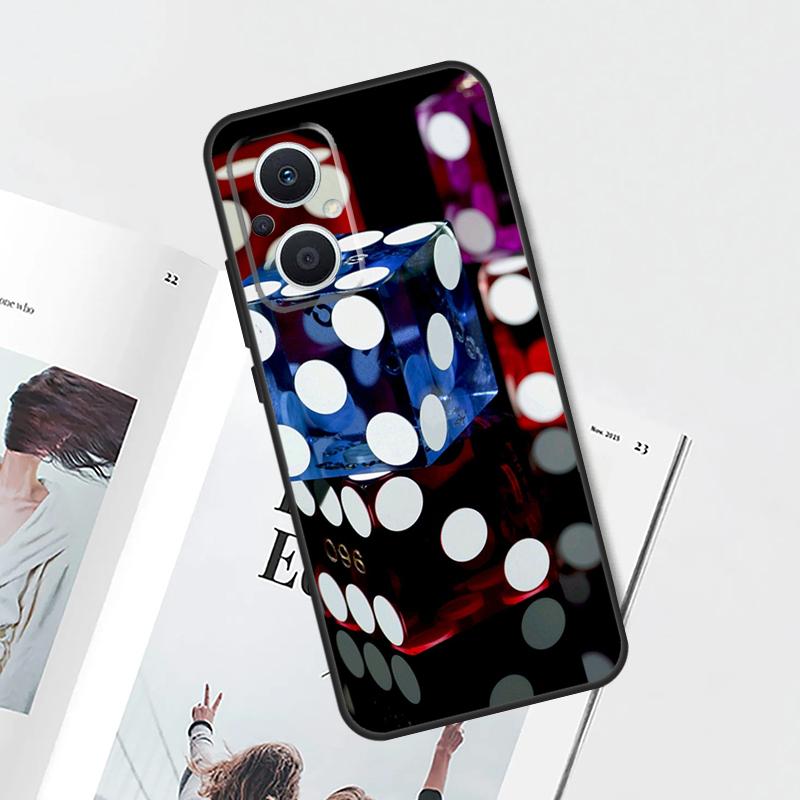 Dices Poker Casino Case For OPPO Find X9 X8 X6 Pro OPPO Reno 7 8 Lite 10 11 12 13 14 Pro 11F 12F 13F 14F Cover