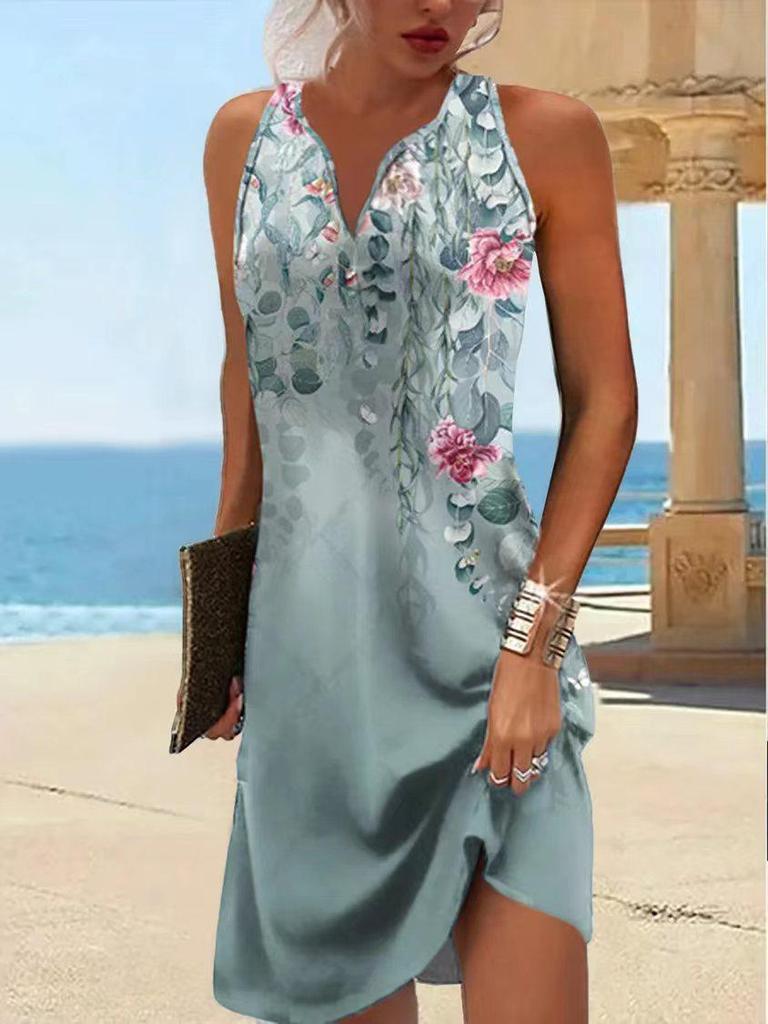 Abito Gilet Slim con Stampa Moda Donna 2023
