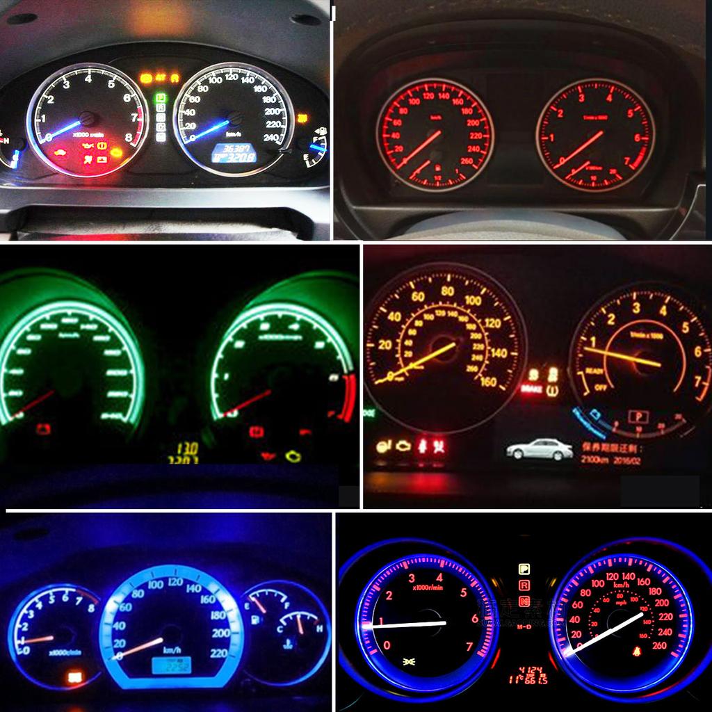 10PCS T5 LED Lights W1.2W W3W LED Car Interior Light Auto Side For Car Turn Signal Dome Door Reading Backup Clearance Lights Back Up Lights 1