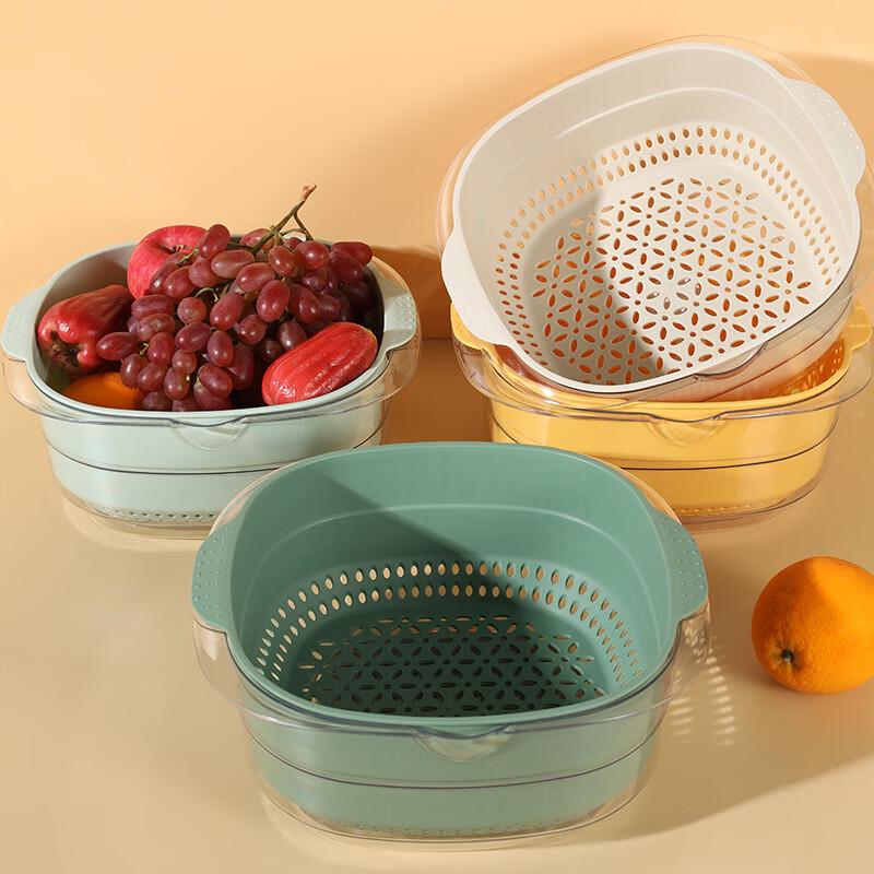 Zhishi Green Double-Layer Kitchen Drain Basket