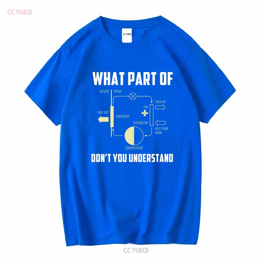Funny HVAC Tech T Shirt For Men Technician S What Part Of Diagram Long Sleeves Vintage Washed Slightly Stretched Versatile