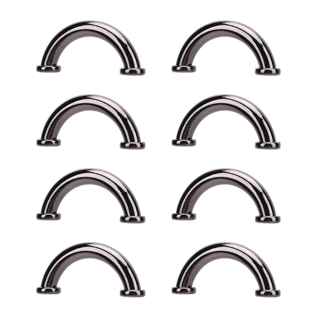 8 Sets U Ring Connector Buckle 25x11x5mm Arch Bridge Buckles 5.5mm Crossed Iron Screws for Wallet Ne