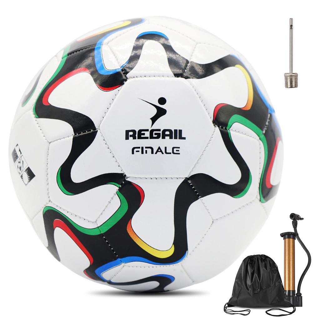 Pallone Da Calcio Taglia 5 In Pelle Morbida Con Pompa - Adulti, Superfici Miste