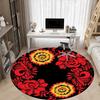 1PC Floral Pattern Chair Carpet for Office Non-Slip, Lightweight, Machine Washable Rug for Office, Sleeping, Room - Holiday DecorPolyester,