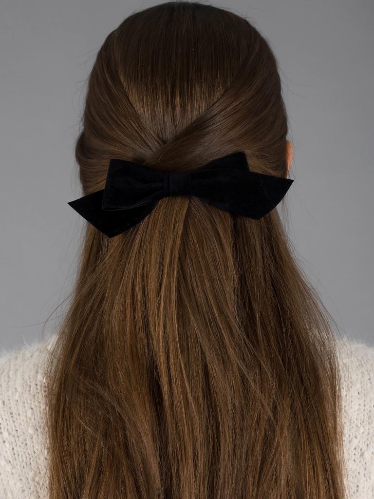 Pearly More Velvet Flocking Ribbon Hairpin