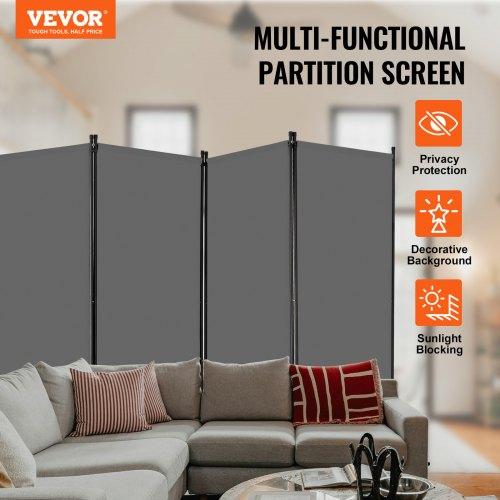 VEVOR Room Divider, 4 Panels Room Divider, Folding Privacy Screen and Portable Partition Divider for Room Separation
