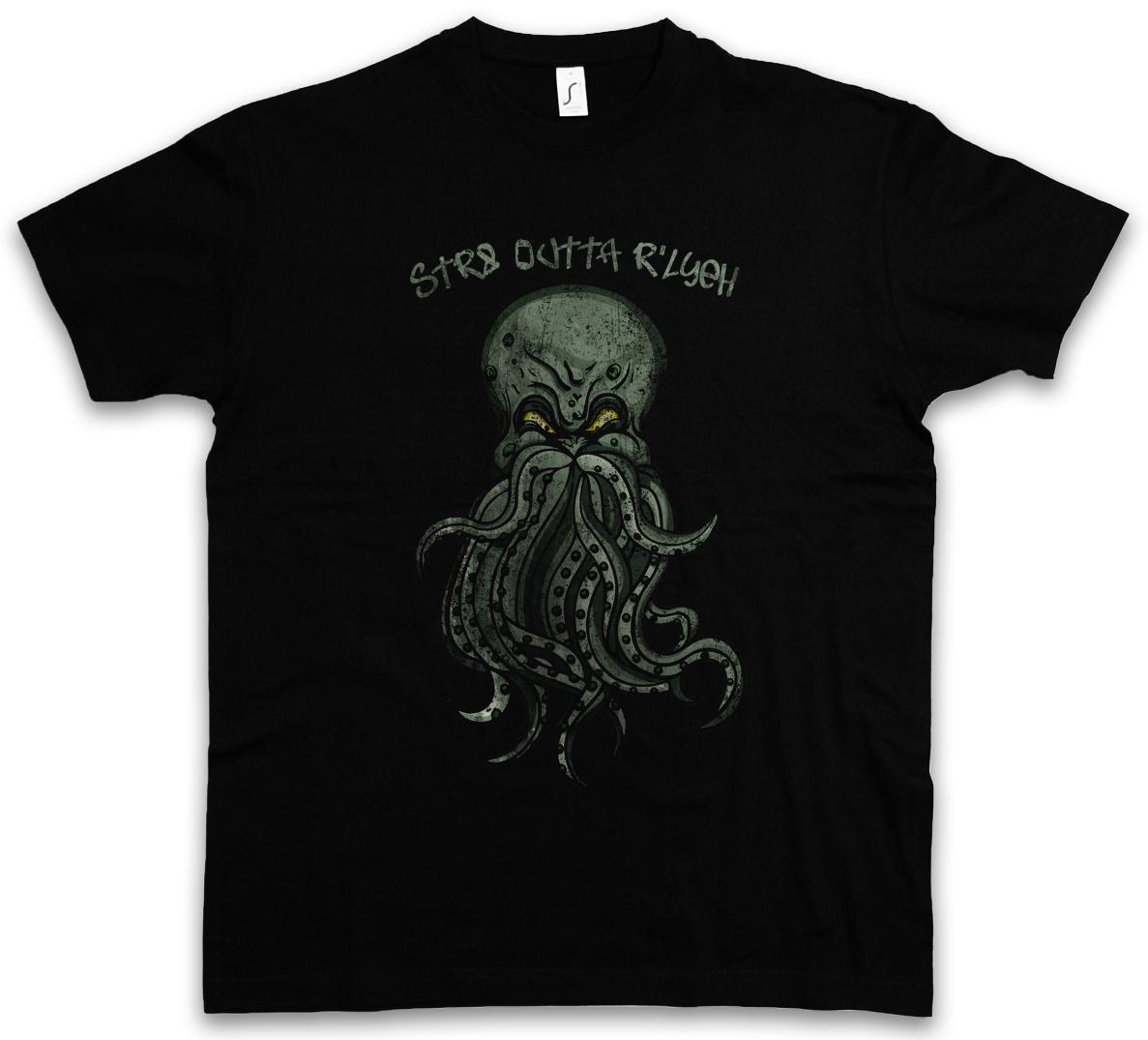 STR8 OUTTA R YLEH T-SHIRT Wars Horror Arkham H. P. Miskatonic Lovecraft Dunwich XXXXL