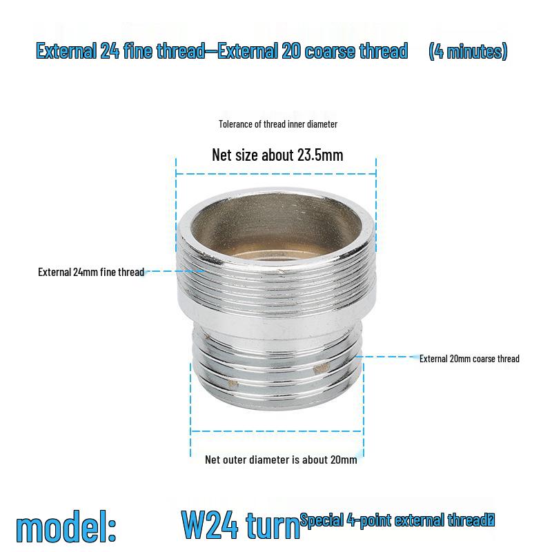 Universal Faucet Adapter: 4-Point Quick Connect for Shower Hose and Washing Machine Inlet