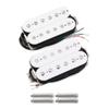 FLEOR Alnico 5 Guitar Neck and Bridge Humbucker Pickup Set Pickups, White,