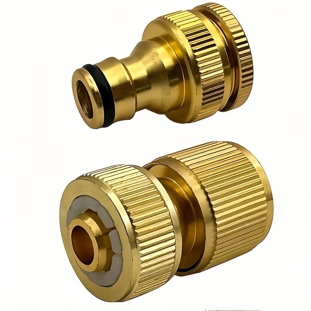 Aluminum Alloy Hose Quick Connector Quick Connect Drip Irrigation Connector for Garden Pipes
