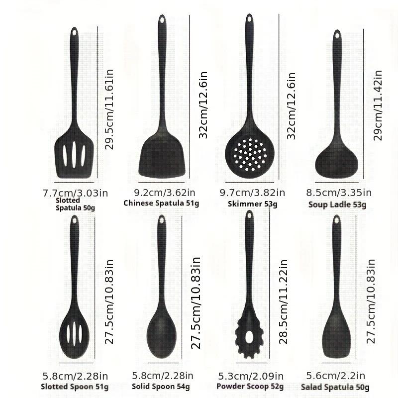 1/4/8Pcs Silicone Cooking Utensils Set, Kitchen Utensils Set for Non-stick Cookware, Dishwasher Safe Kitchen Gadgets Tools