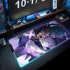 Clorinde Mouse Pad RGB Gaming Mousepad Big LED Pad PC Desk Mat Luminous Mouse Pad Large Keyboard Mats Table Rug With Backlit