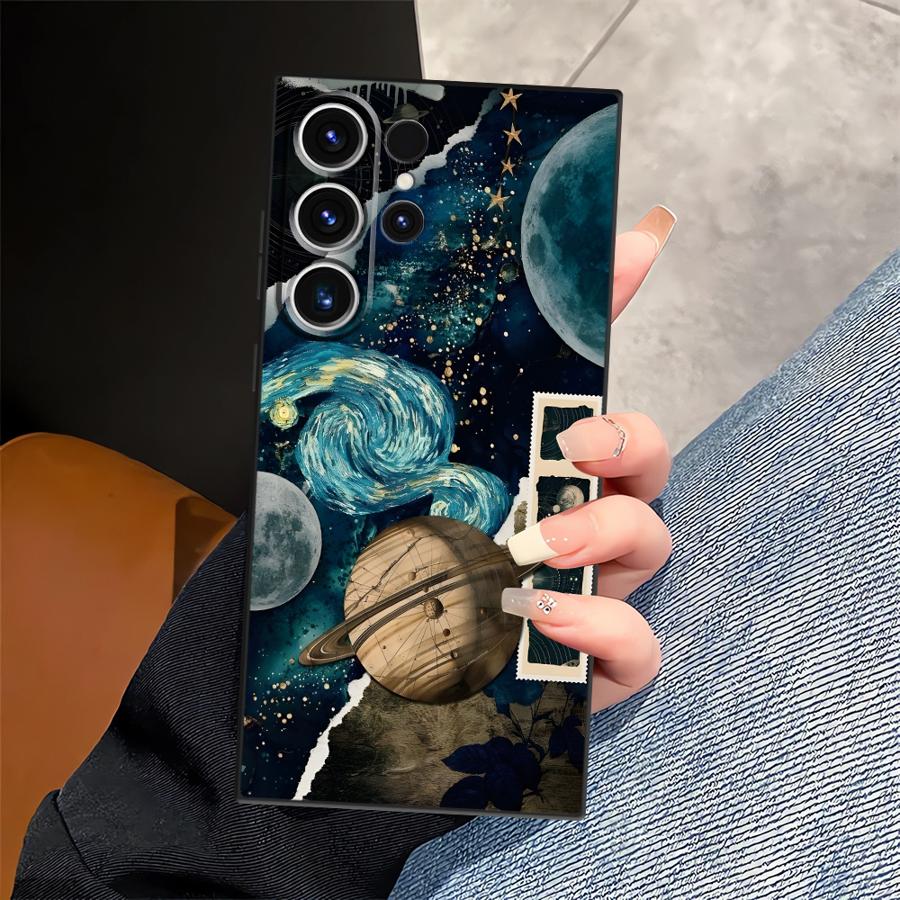

Чехол-бампер Funda с узором Планета для Samsung Galaxy S26 Ultra Note 20 8 9 10 S25 Plus S23 S20 Ultra S21 FE S10 S9 S24 Galaxy S26 Edge