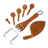 Chinrest Endpin Tailpiece Tuning Pegs Ebony Chin Rest for 4/4 Violin Replacement