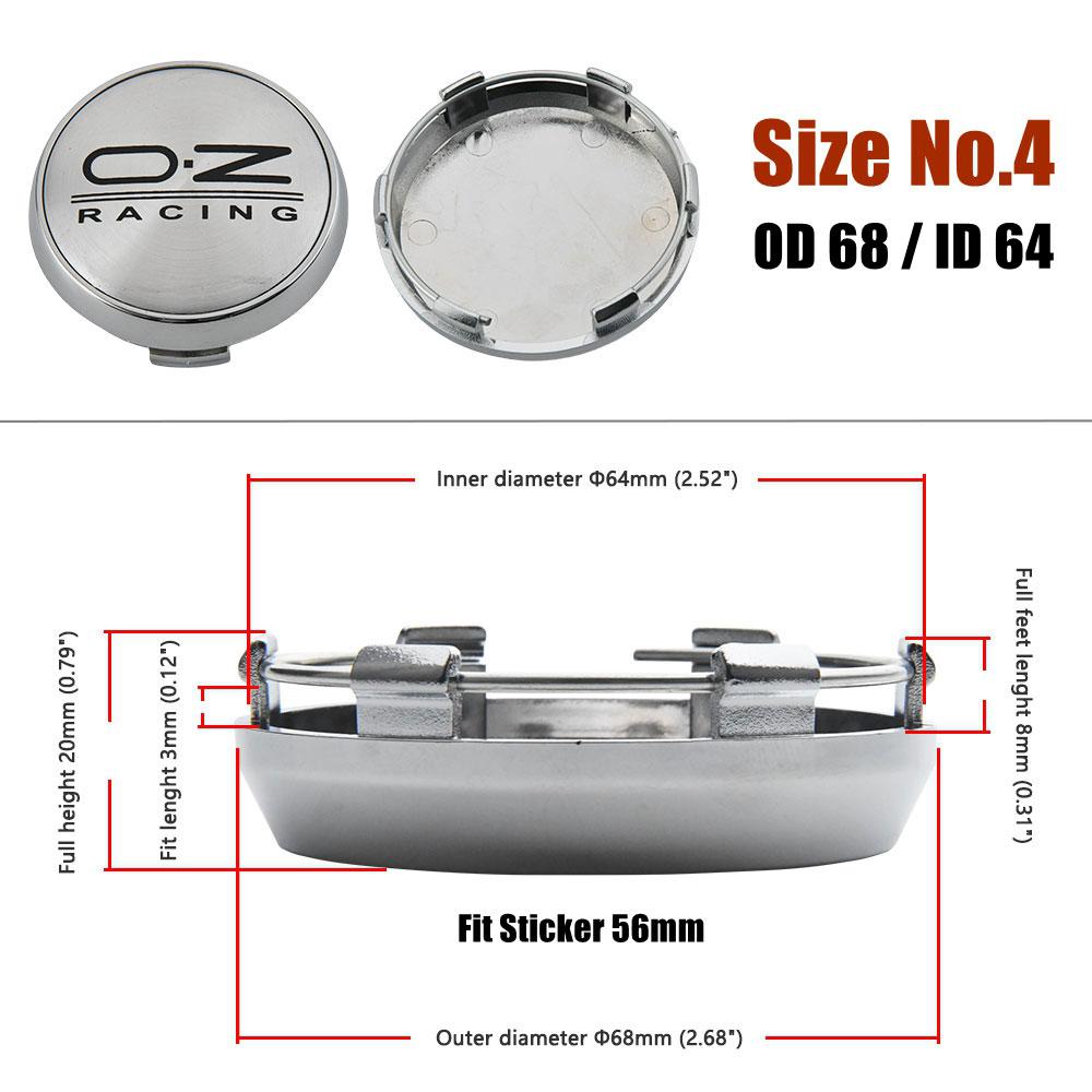 OZ Wheel Center Cap 65mm O.Z Racing Emblem Sport Rim Hubcap 66mm Wheel Cover Cap 68mm Car Styling Tire Accessories